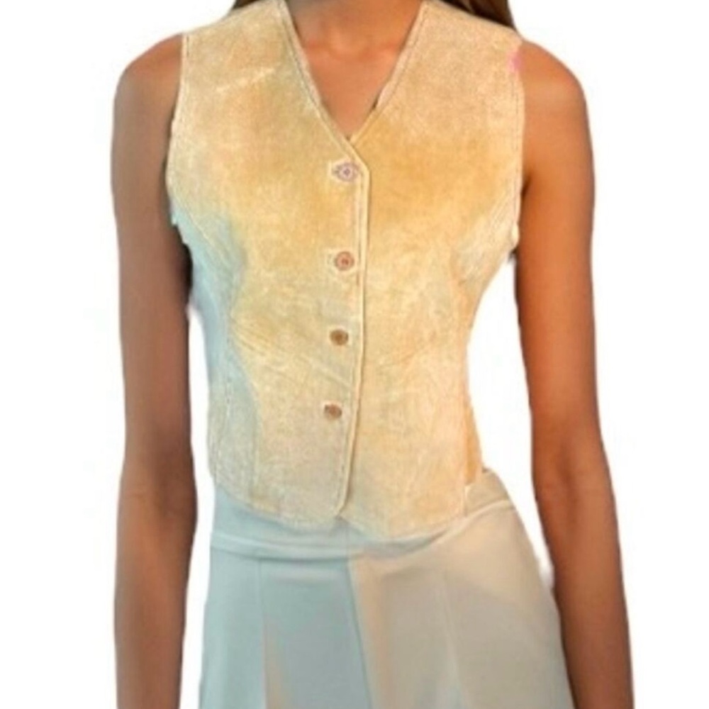 Outbrook tan suede leather vest